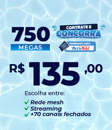 Plano de 750 Mega da VNT Telecom